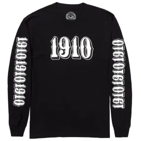 1910 OG Font Long Sleeve T-Shirt - Black