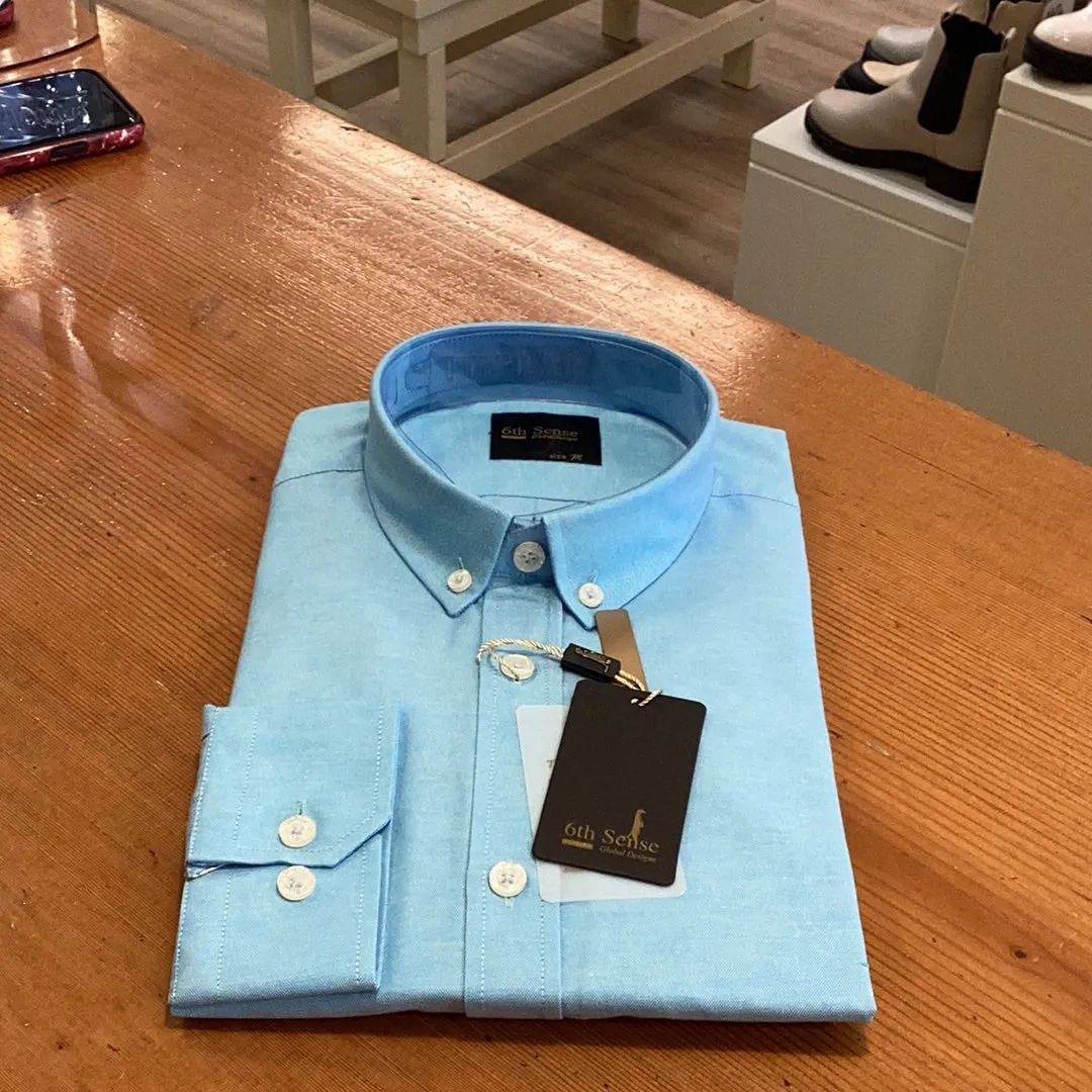 6th Sense Oxford Shirt-Sky blue