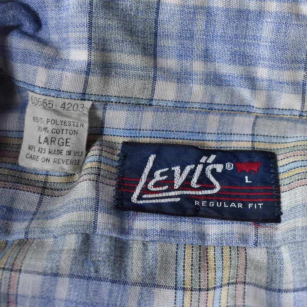 70’s Levi’s “REGULAR FIT” チェック柄 シャツ USA製 240611