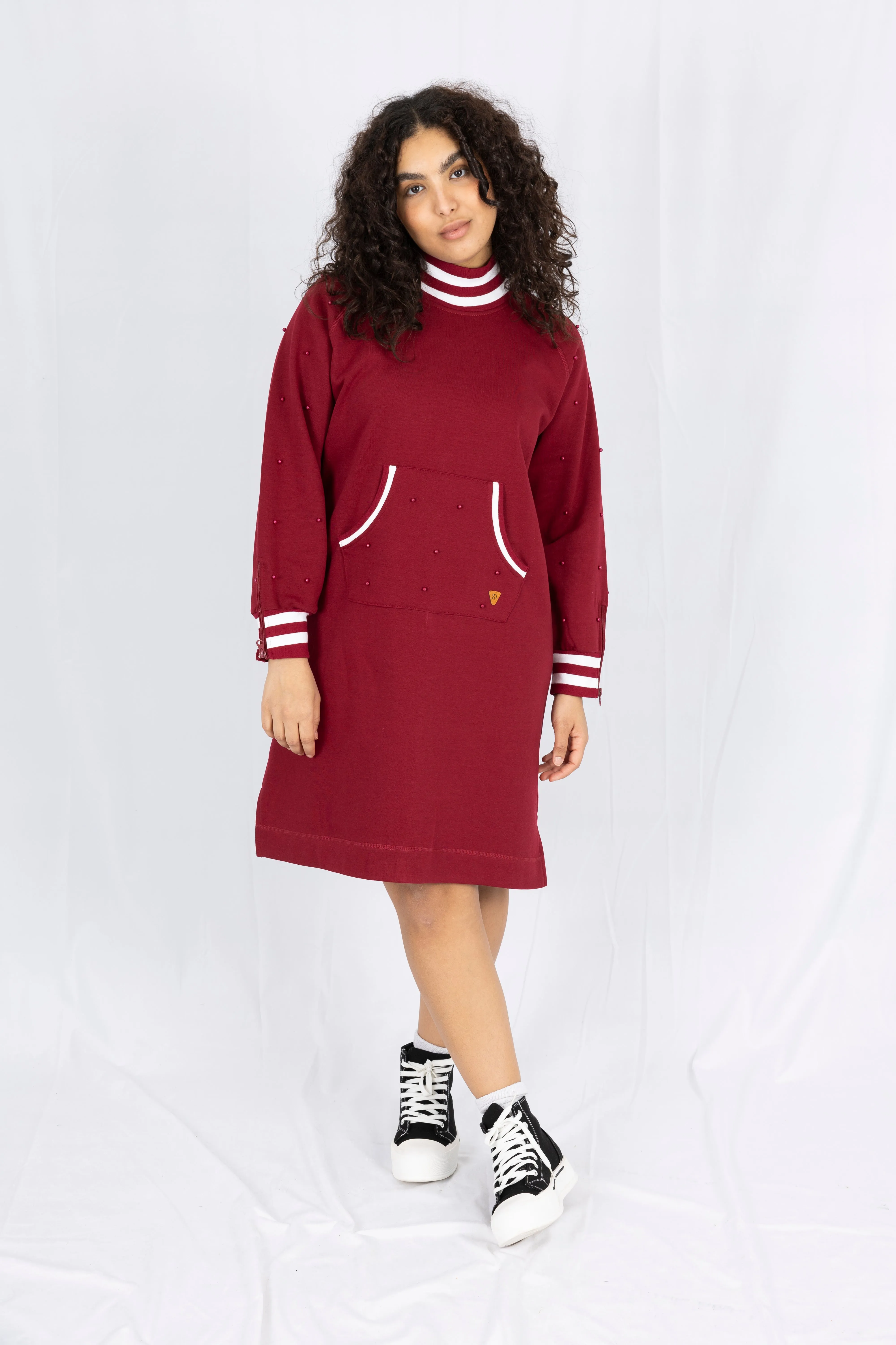 Adaptive Kids Classic Dress: Back Zipper, Front Cargo Pocket, Easy-Undressing Sleeves