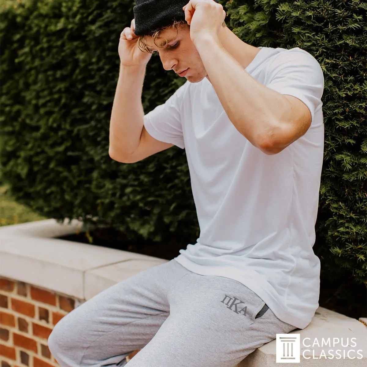 AEPi Heather Grey Contrast Joggers