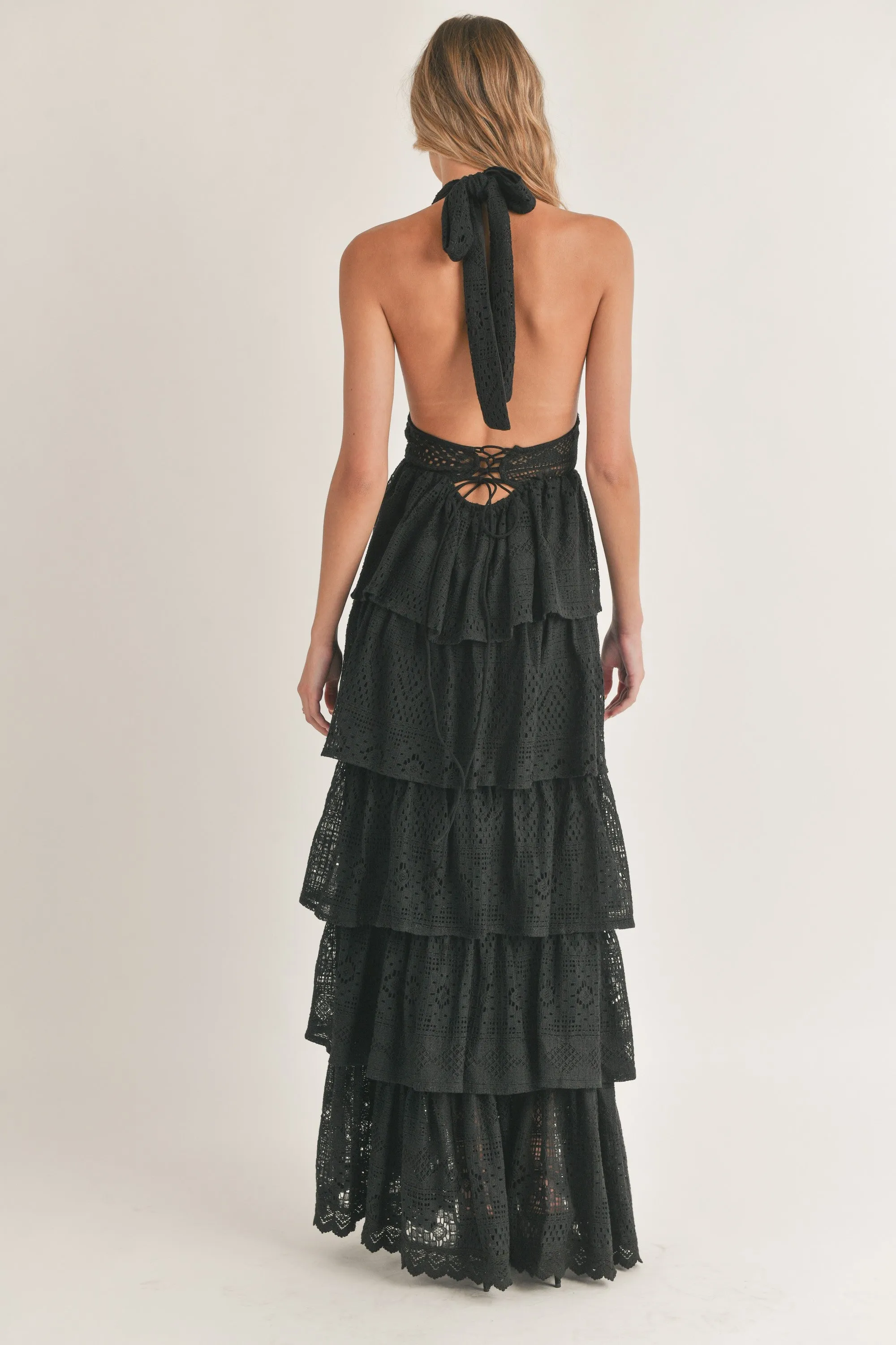 Amari Backless Halter Maxi Dress