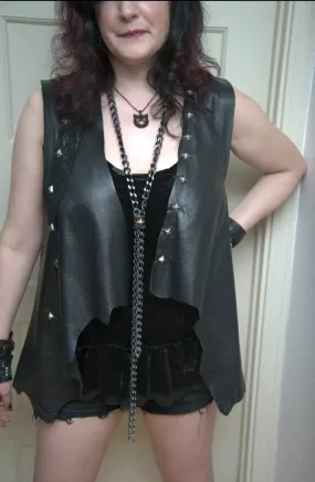 Art Of Dying Cowhide Leather Vest