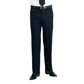 BA051-34 Brook Taverner Mens Long Leg Mars Black Waiting Trousers Size 34"