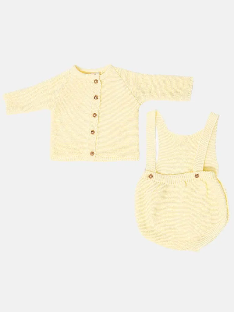 Baby Boy Noah Collection 2-piece Spanish Knitted Set-Lemon Yellow