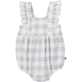 Baby Girls Purple Gingham Romper