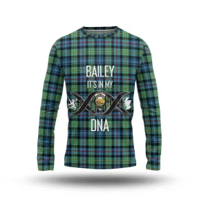 Bailey Ancient Tartan Long Sleeve T-Shirt with Family Crest DNA In Me Style