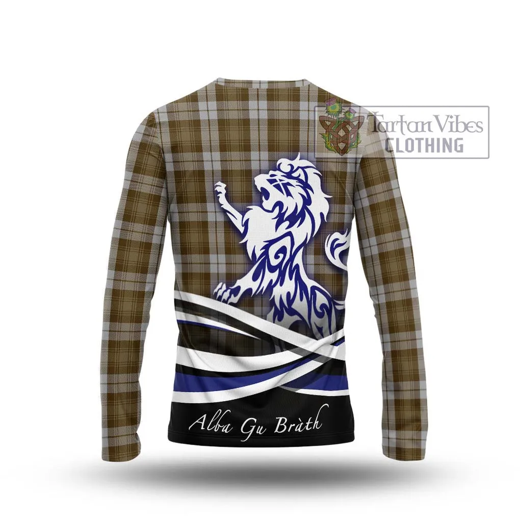 Baillie Dress Tartan Long Sleeve T-Shirt with Alba Gu Brath Regal Lion Emblem