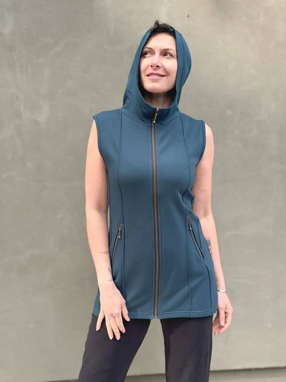 Bamboo Fleece Midi Vest