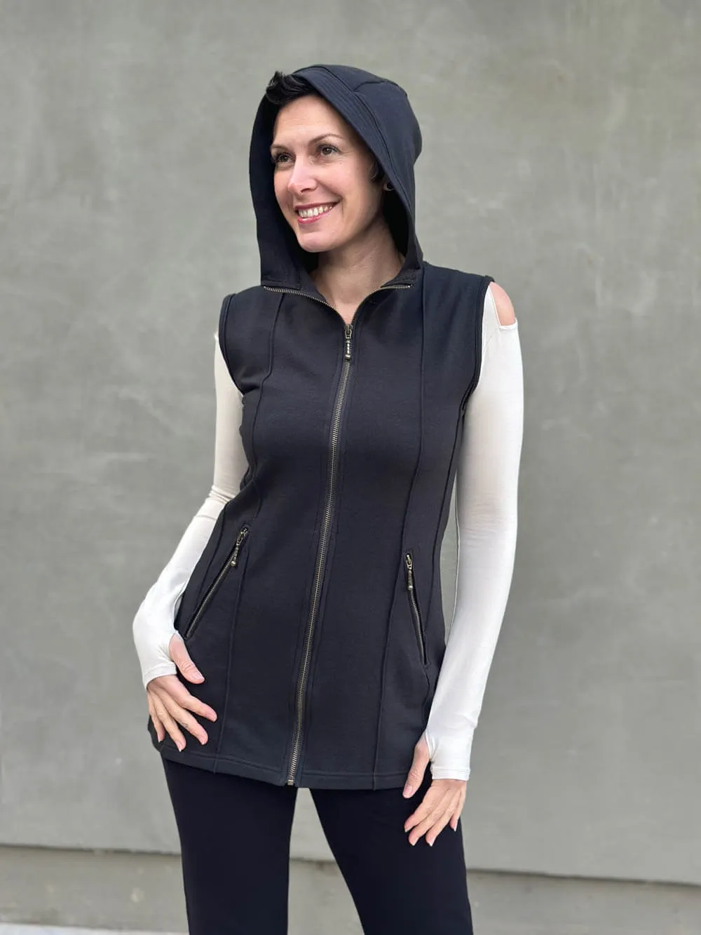 Bamboo Fleece Midi Vest