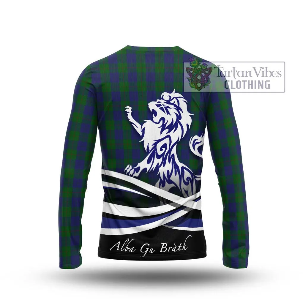 Barclay Tartan Long Sleeve T-Shirt with Alba Gu Brath Regal Lion Emblem