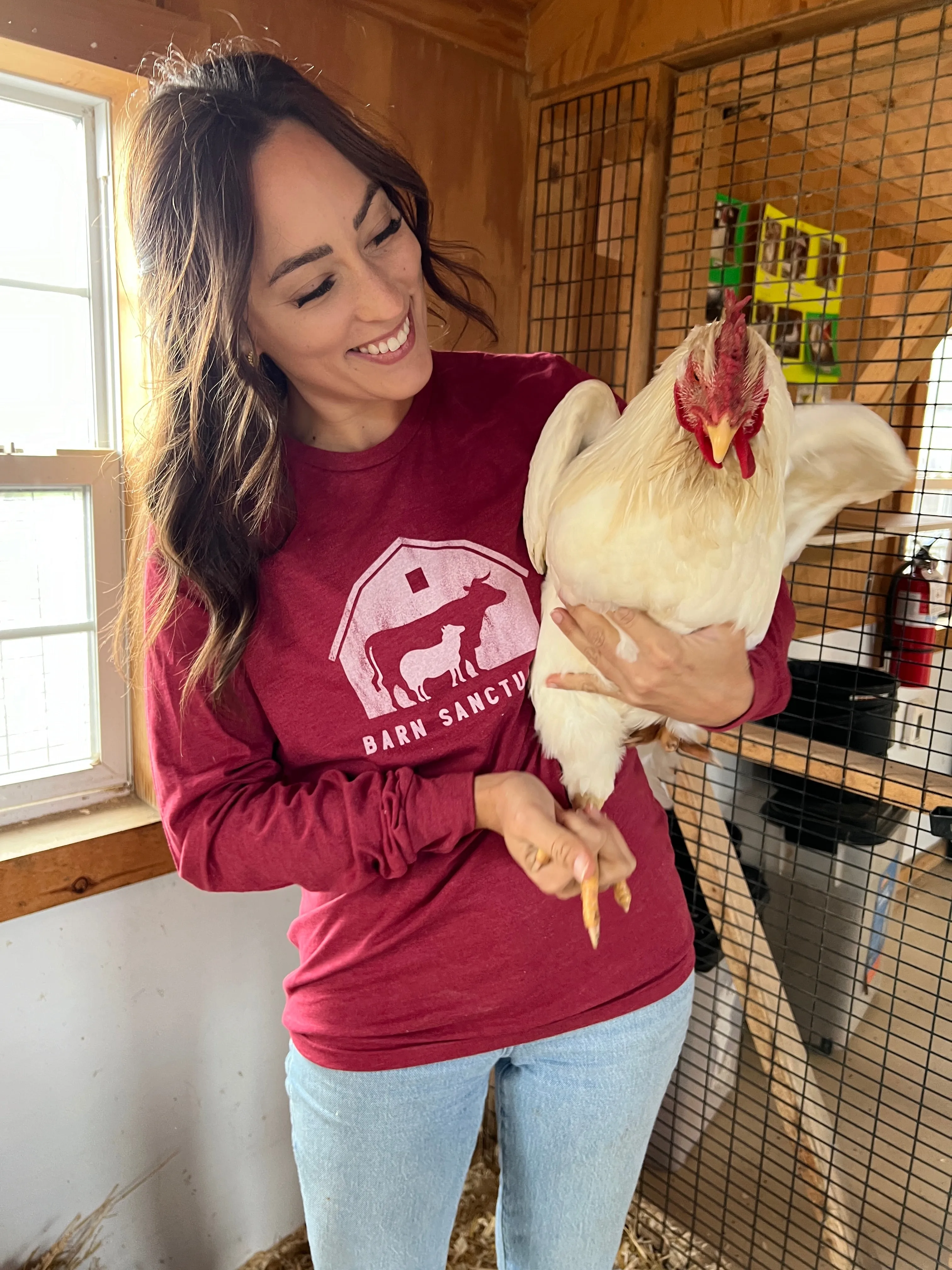 Barn Logo Long Sleeve Shirt - Cardinal