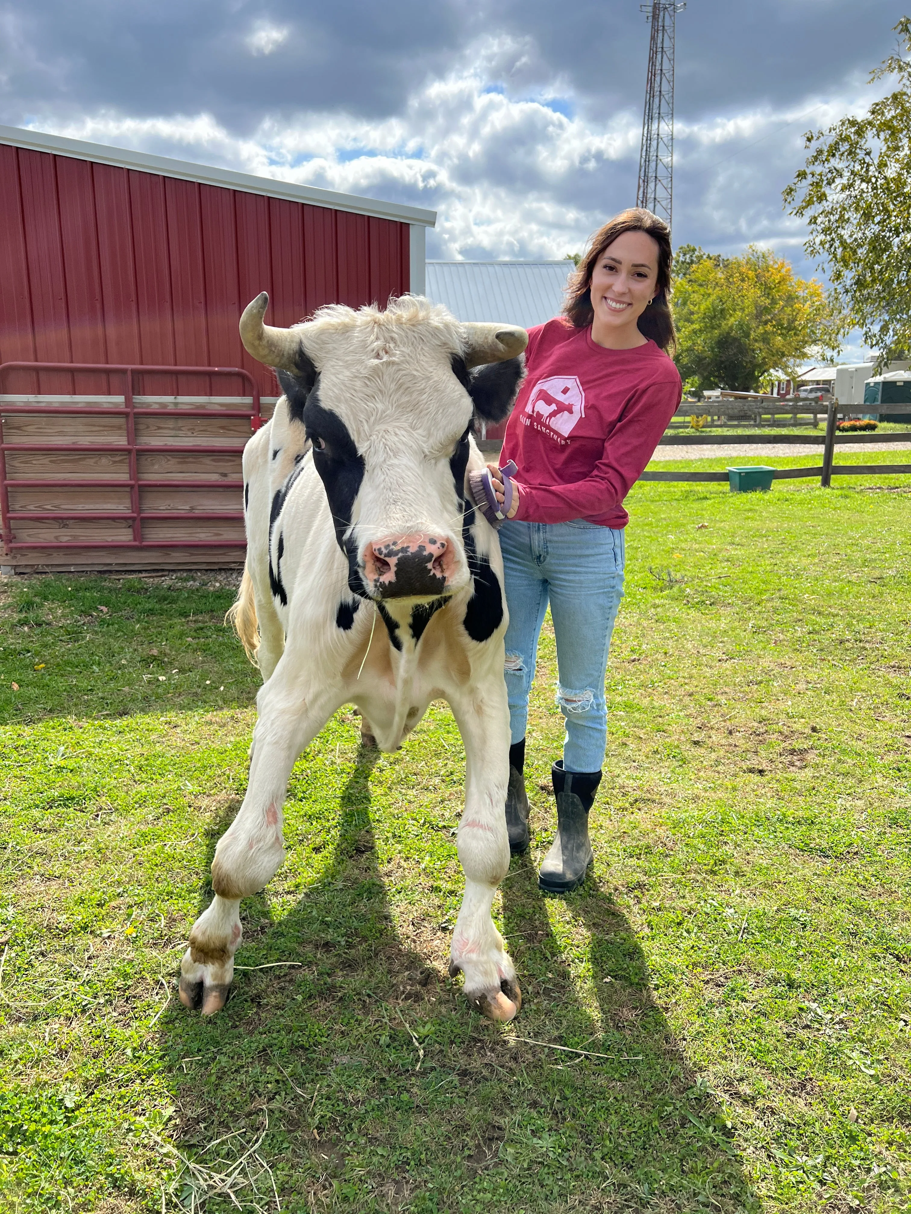 Barn Logo Long Sleeve Shirt - Cardinal