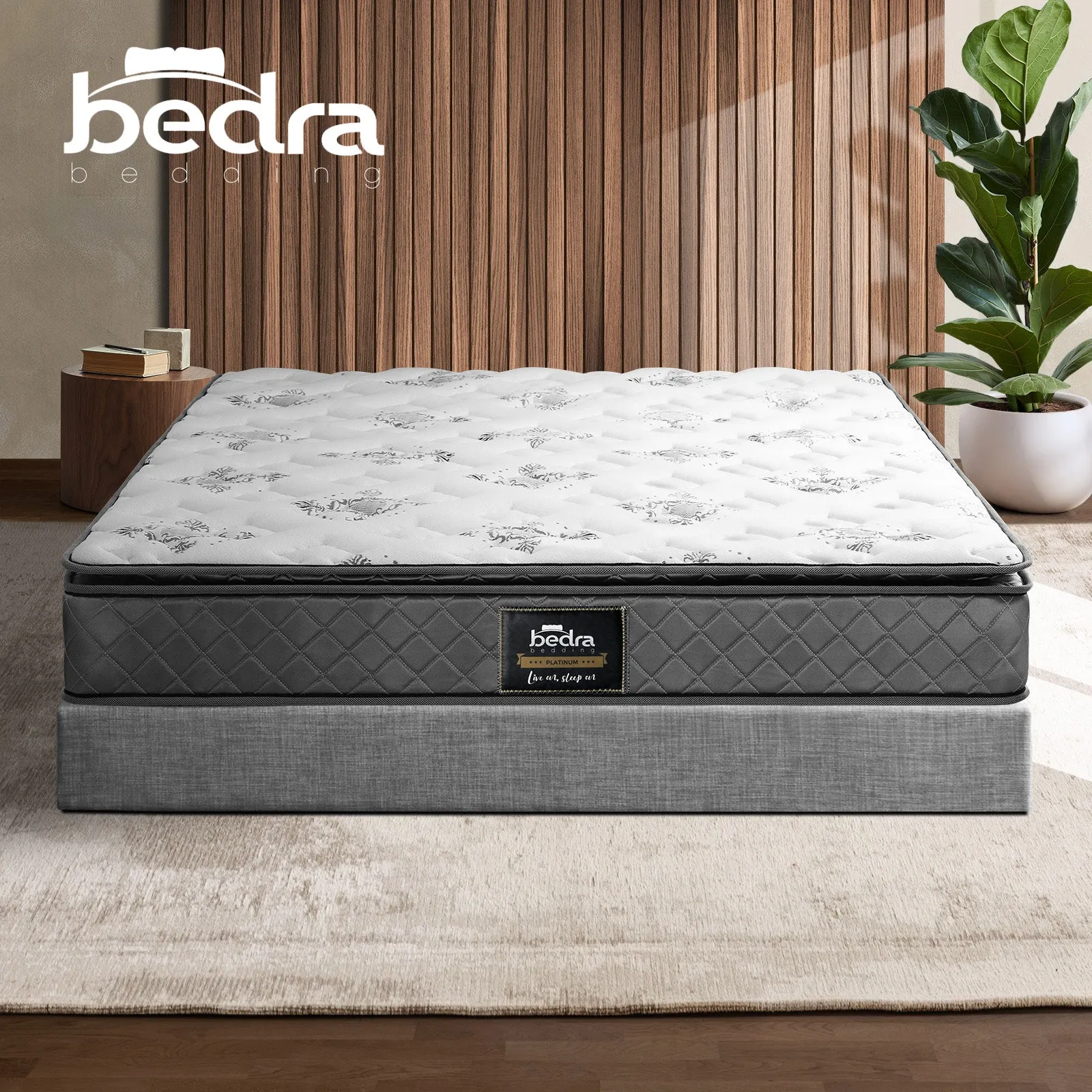 Bedra Queen Mattress Breathable Luxury Bed Bonnell Spring Foam Medium 21cm