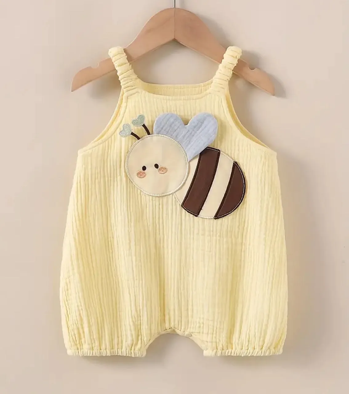 Bee-Cute Cotton Gauze Infant Romper