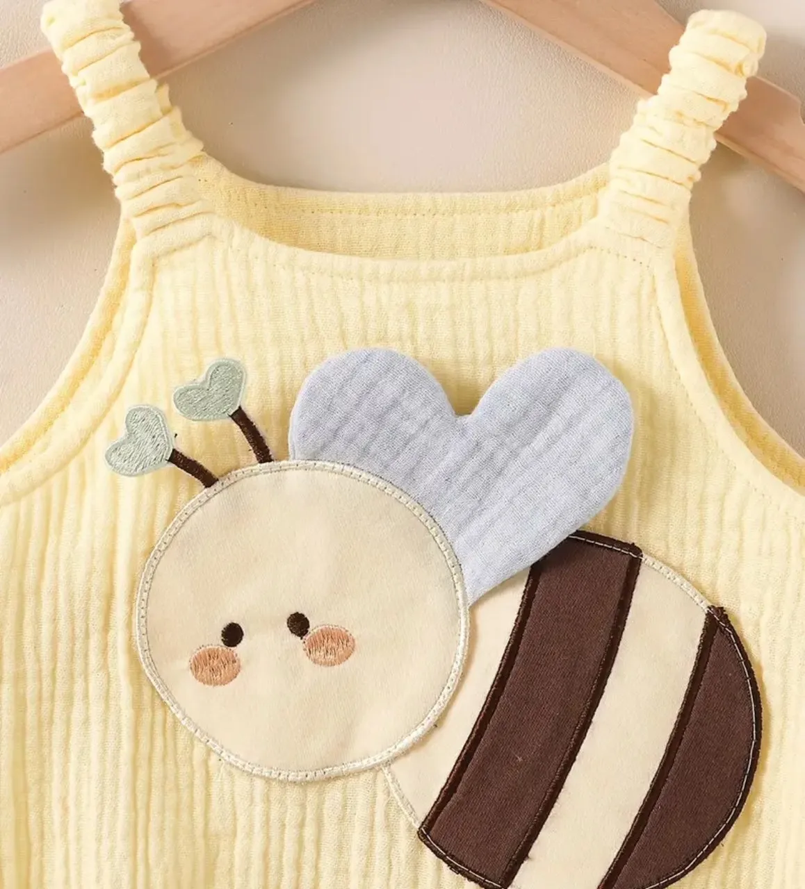 Bee-Cute Cotton Gauze Infant Romper