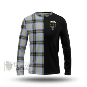 Bell Tartan Long Sleeve T-Shirt with Family Crest and Half Of Me Style