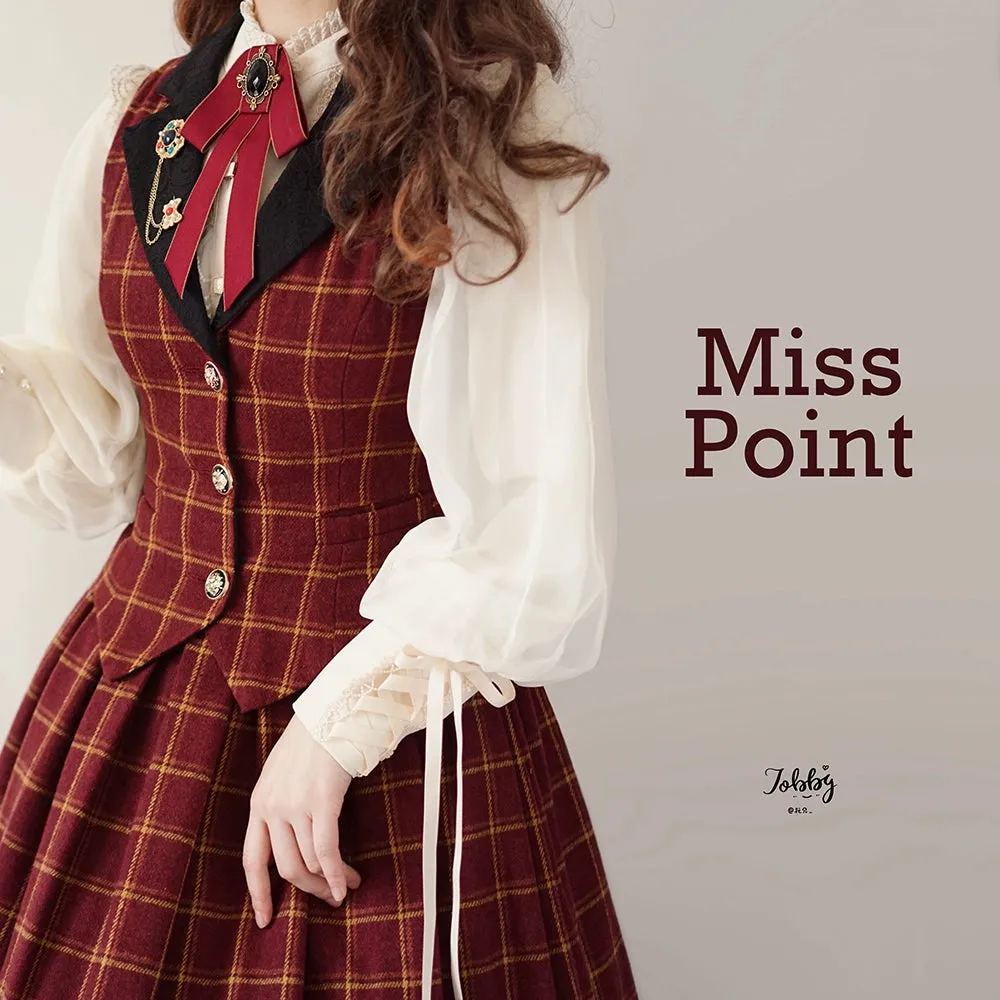 (BFM)Miss Point~Rose~Elegant Lolita Pliad Print Vest Customized