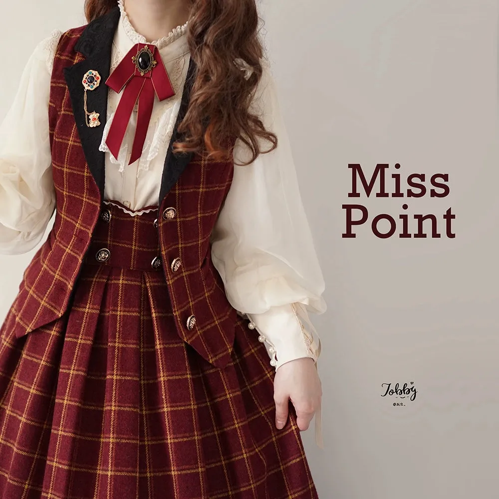 (BFM)Miss Point~Rose~Elegant Lolita Pliad Print Vest Customized