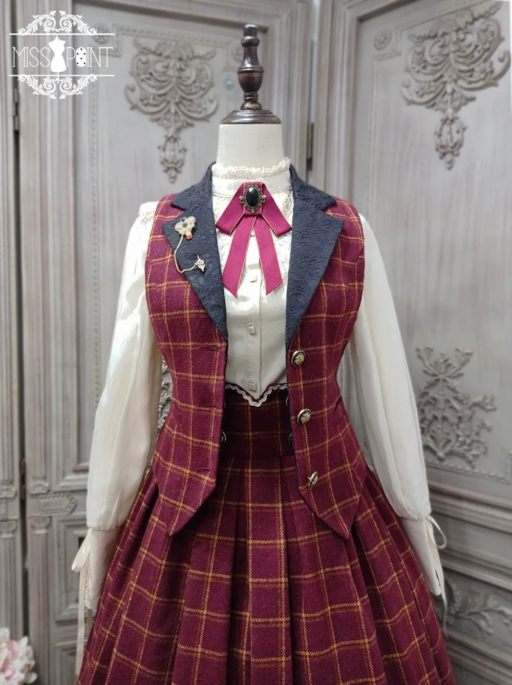 (BFM)Miss Point~Rose~Elegant Lolita Pliad Print Vest Customized