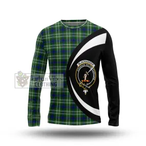 Blackadder Tartan Long Sleeve T-Shirt with Family Crest Circle Style