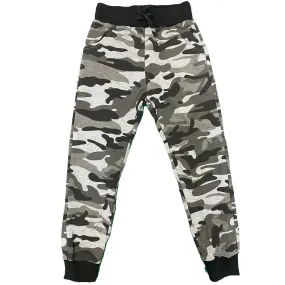 Boys Joggers Camo Camouflage Grey Kids Jogging Sports Tracksuit Bottoms Joggers Army