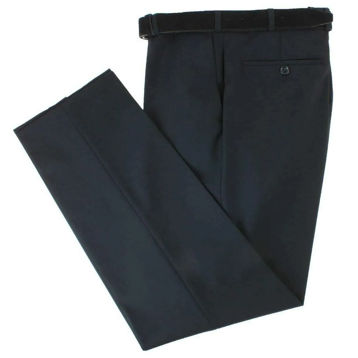 BRUHL Steward Classic Plain Front Wool Mix Trousers - Black