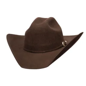 Bullhide Hats by Montecarlo - 4X "Kingman" Wool Felt Brown Cowboy Hat - Rhinestone Buckle