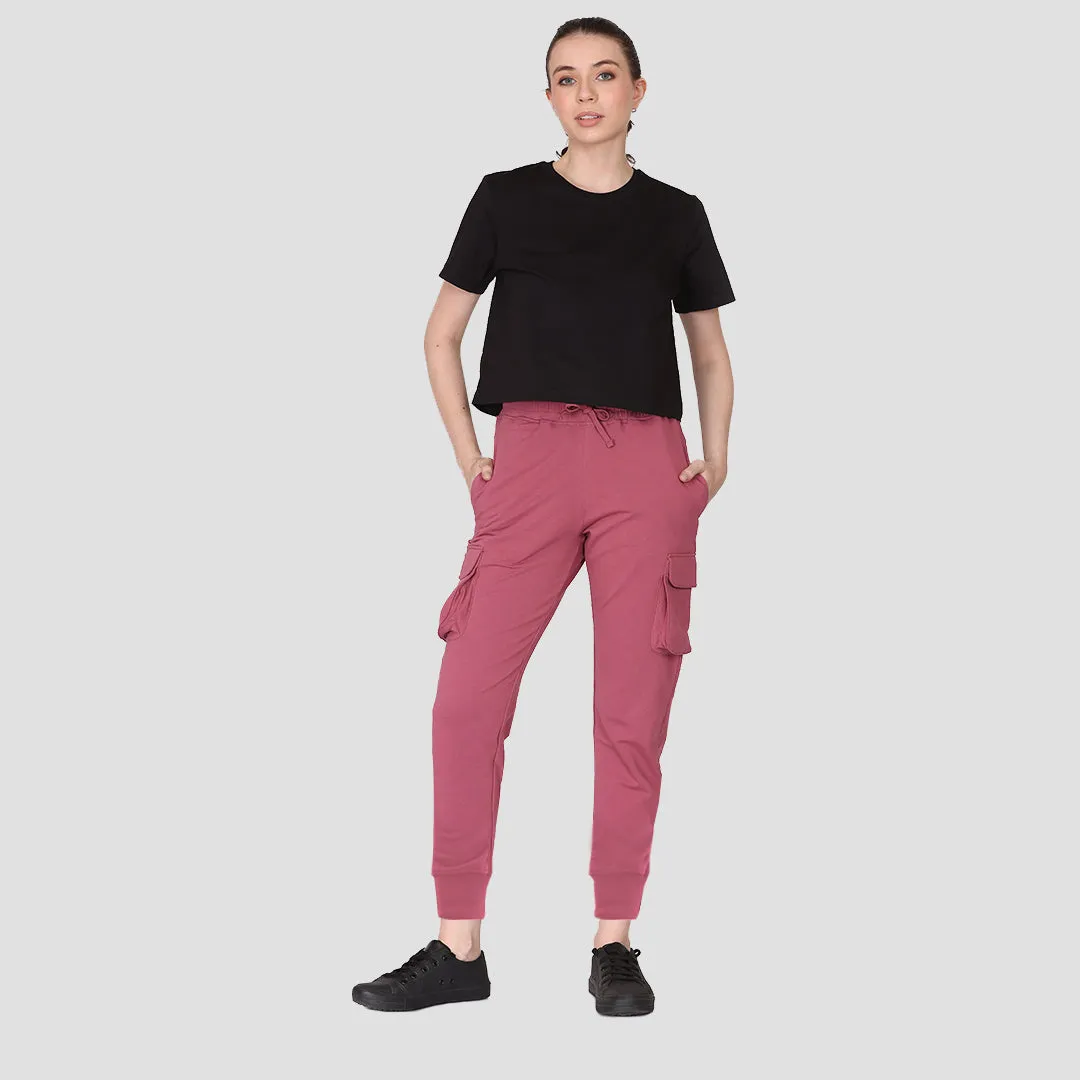 Cargo Joggers - Chalk Pink