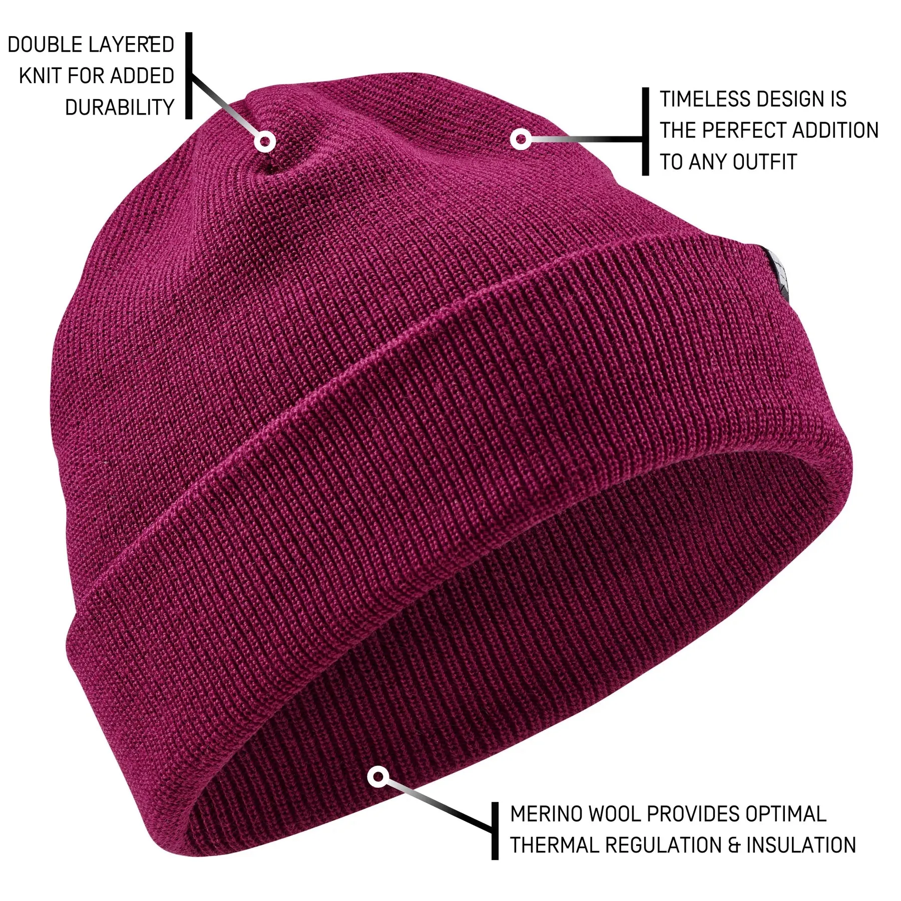 CEP | Cold Weather Merino Beanie | Unisex | Purple