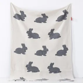 Childs Throw / Blanket - Knitted Rabbit