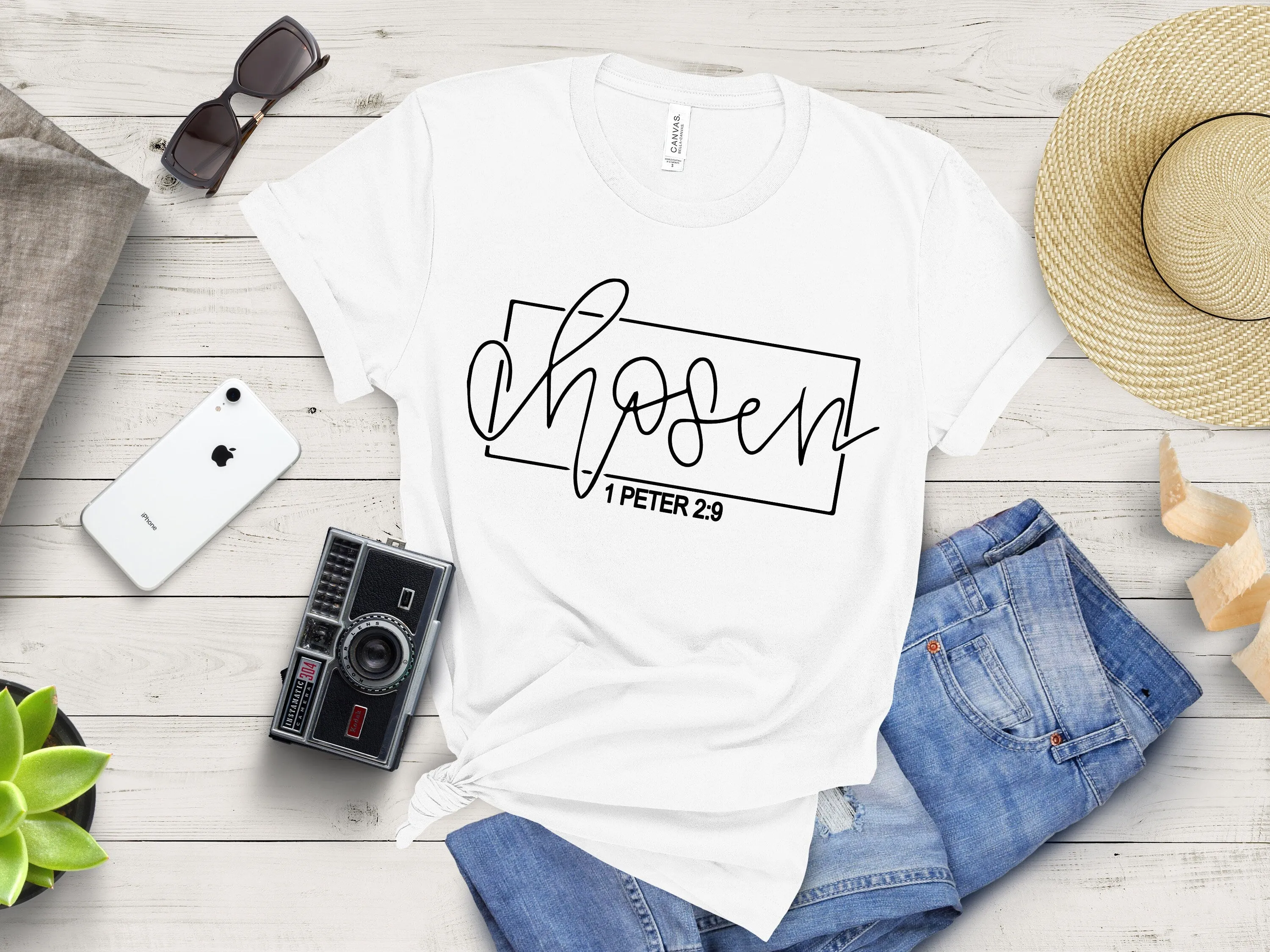 Christian Shirts |  Christian Tees |  Inspirational Shirt | Religious Apparel | Chosen 1 Peter 2:9 Shirt