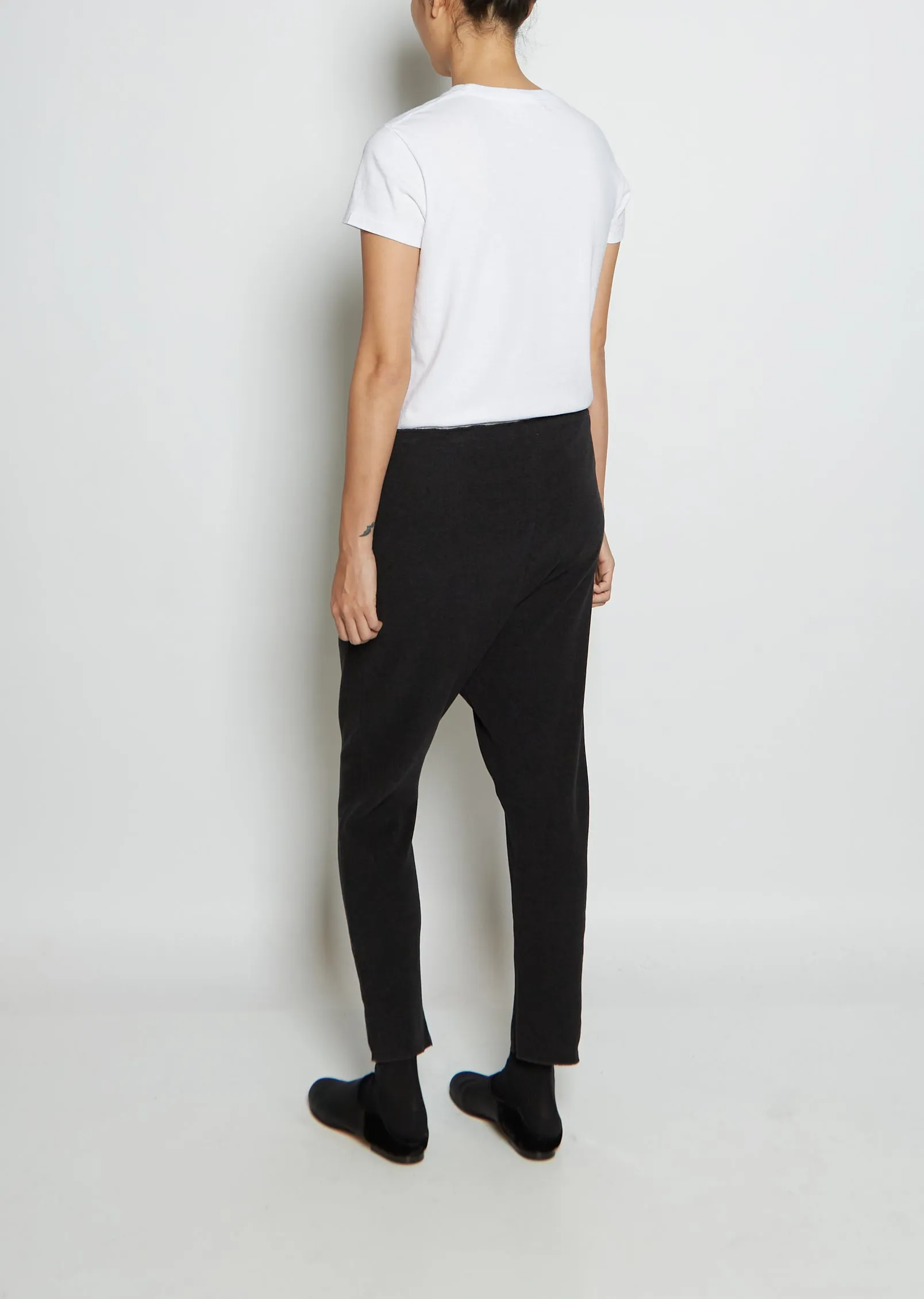 Cotton Blend Jersey Pantalone New Basic JP — Almost Black