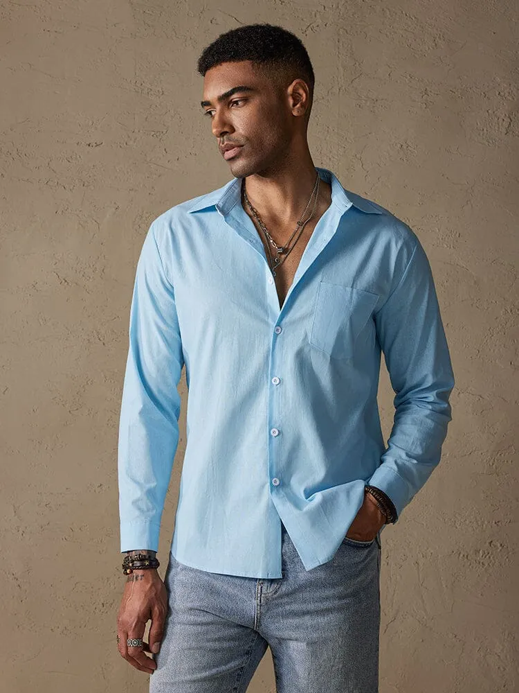 Cotton Linen Long Sleeve Casual Shirt