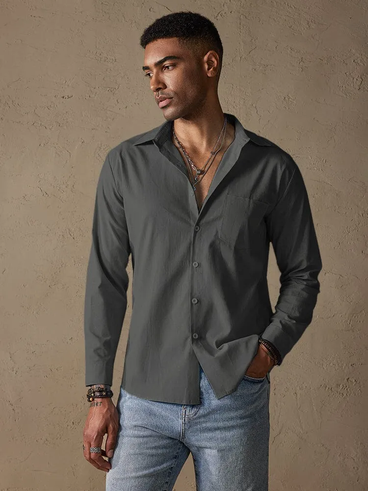 Cotton Linen Long Sleeve Casual Shirt