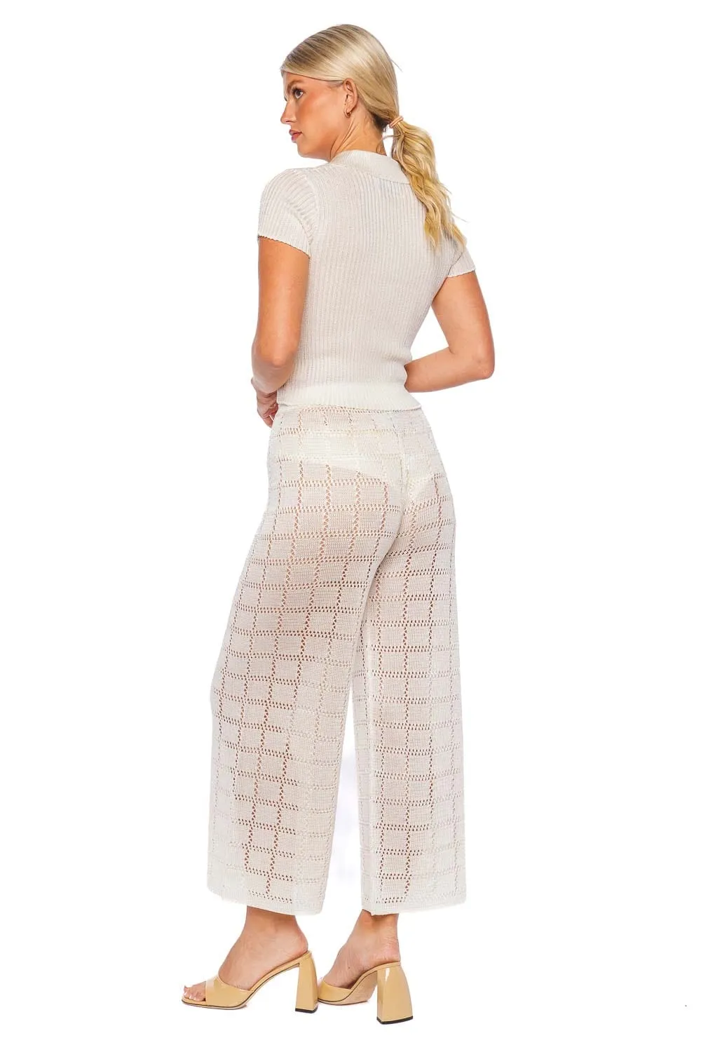 Crochet Patchwork Wide Leg Pant