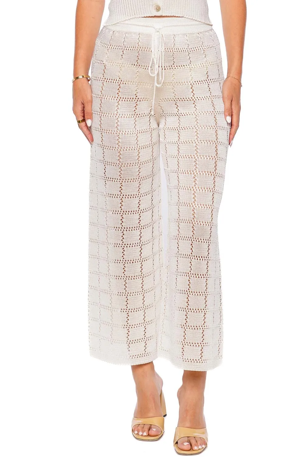 Crochet Patchwork Wide Leg Pant