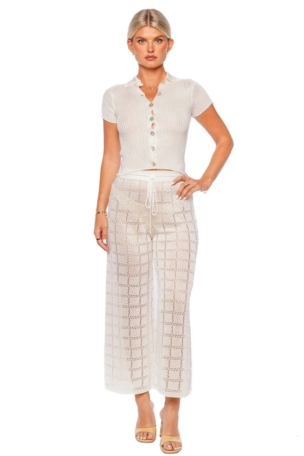 Crochet Patchwork Wide Leg Pant