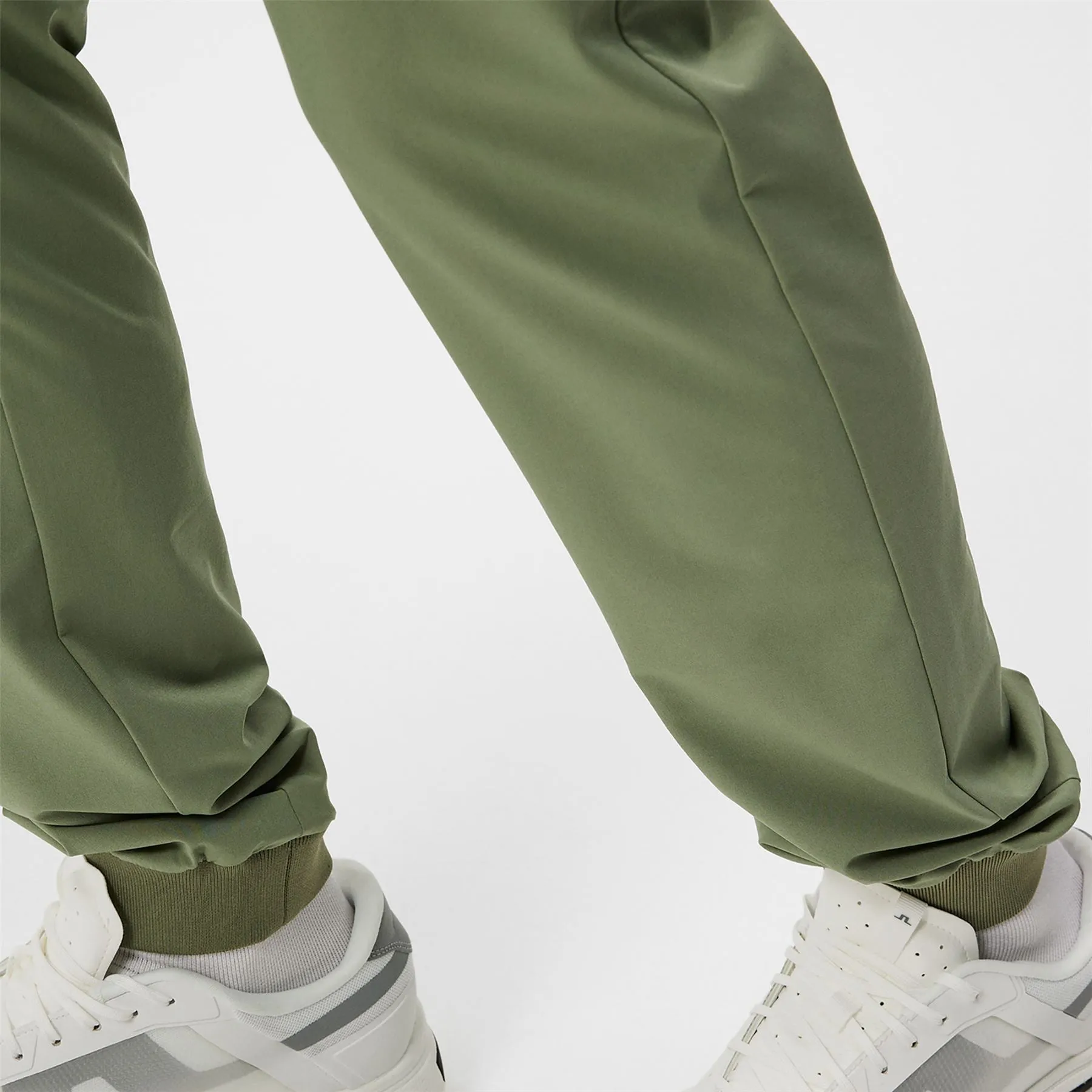 Cuff Double Weave Jogger Trousers Oil Green - SU24