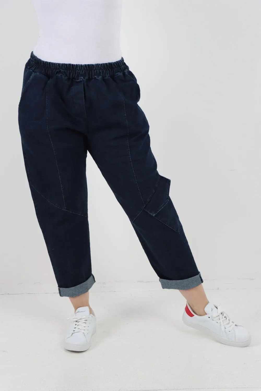 Diagonal Pockets Panel Detail Trousers