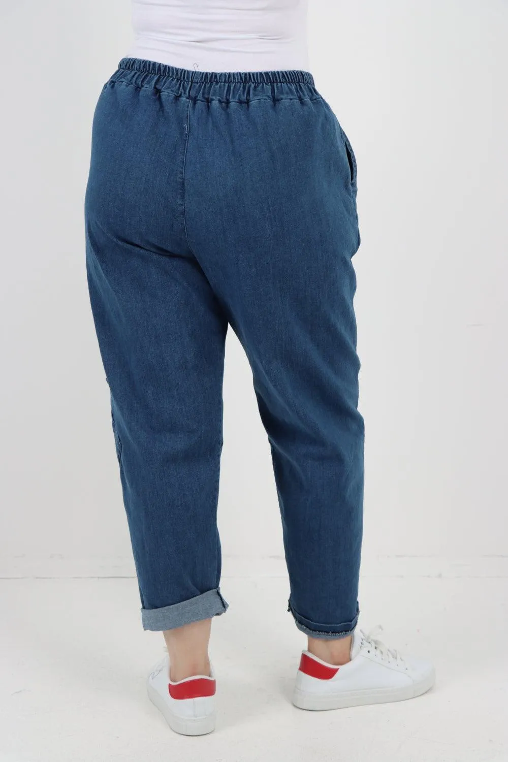 Diagonal Pockets Panel Detail Trousers