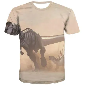 Dinosaur T shirts Men Animal Tshirts Casual Ferocious T-shirts 3d Science Fiction Tshirts Novelty Harajuku Tshirt Printed