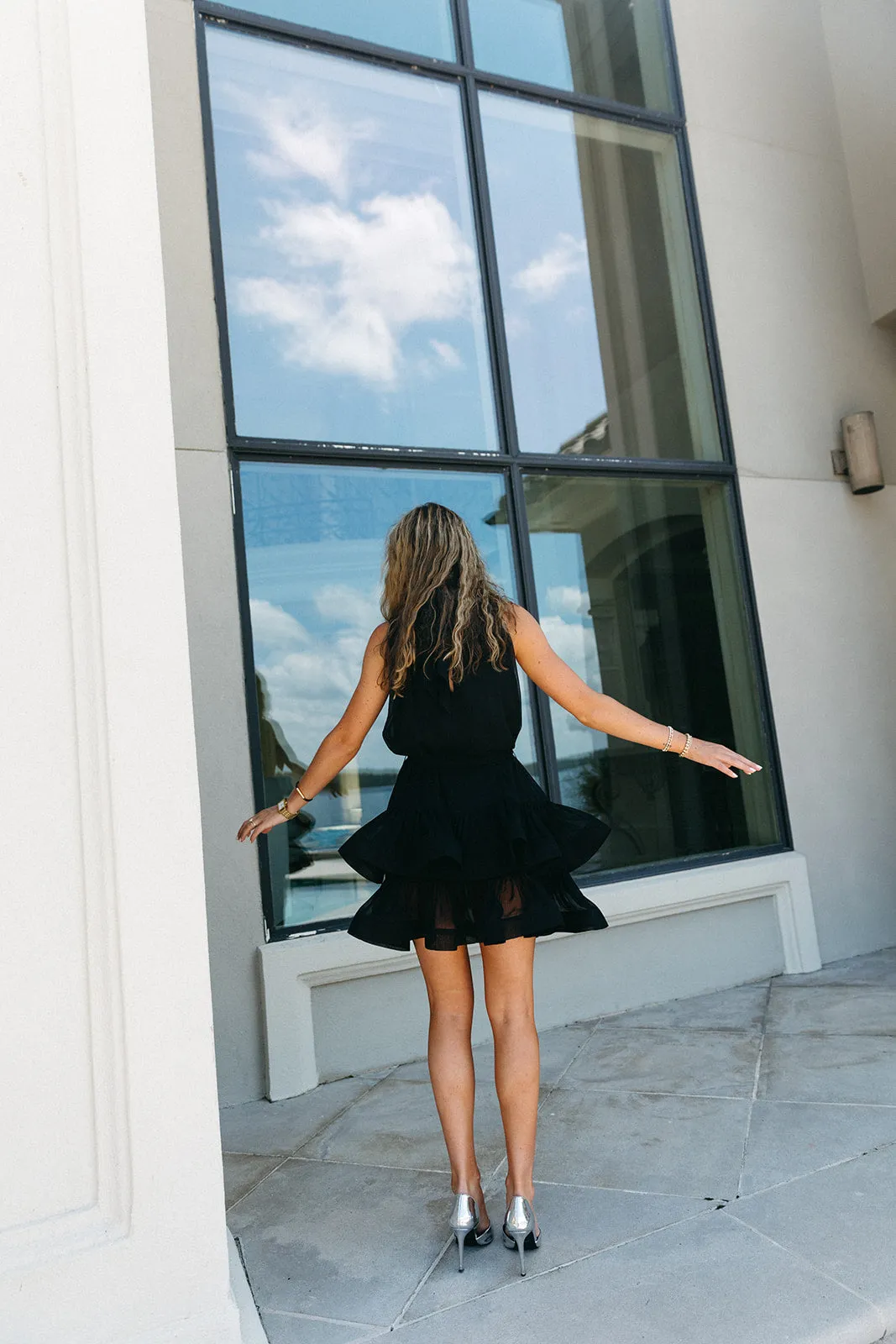 Do A Twirl Mini Dress - Black