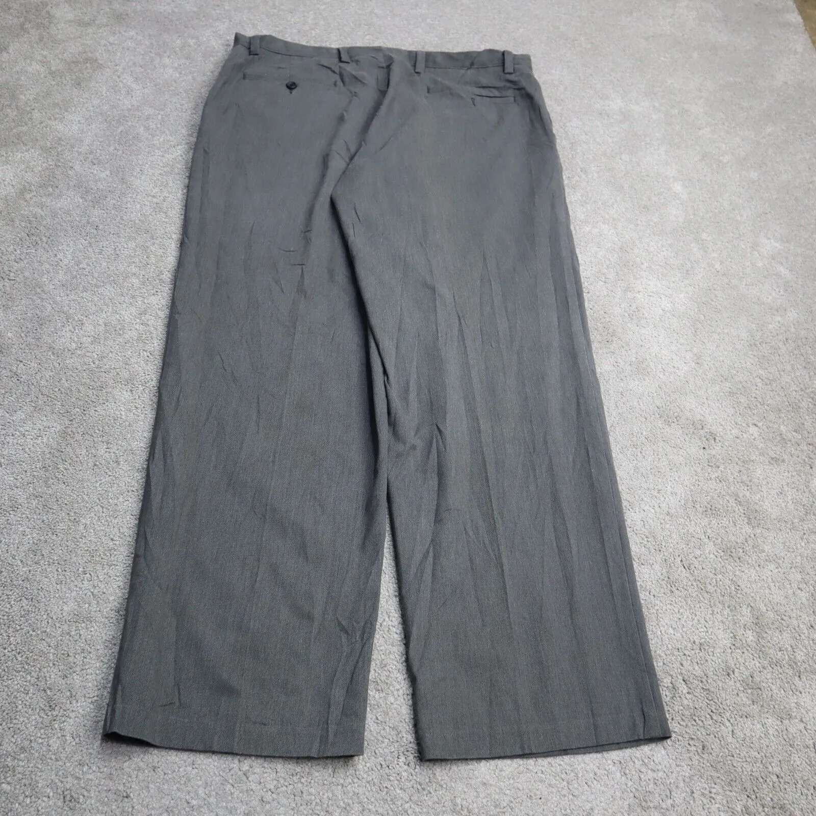 Dockers Mens Dress Pants Wide Leg Mid Rise Pockets Dark Gray Size W36XL30