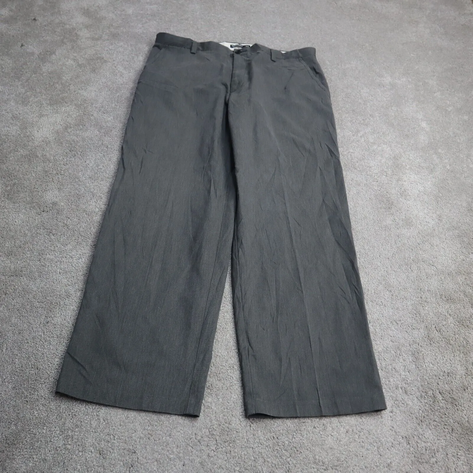 Dockers Mens Dress Pants Wide Leg Mid Rise Pockets Dark Gray Size W36XL30