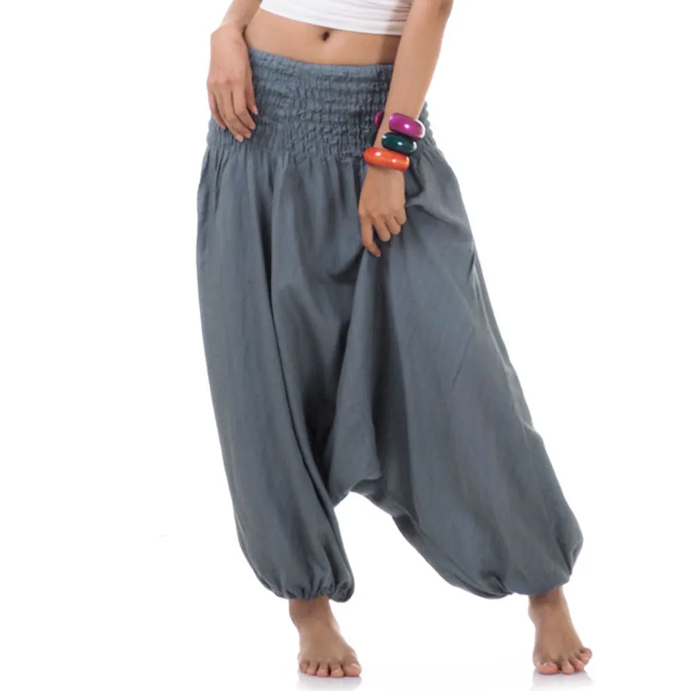 Elephant Gray Women's 2-in-1 Jumpsuit Harem Pants