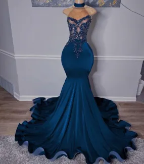 Evening Gown For Women Beading Mermaid Birthday Party Dresses      fg6081