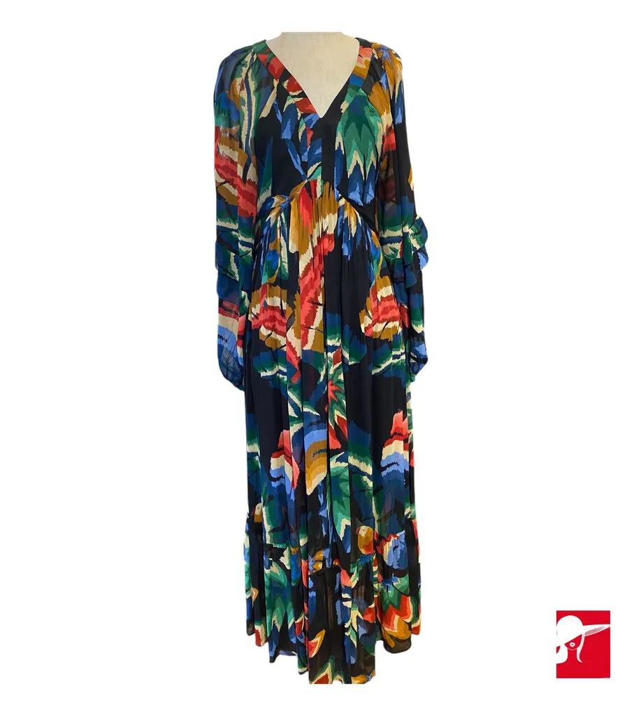 Farm Rio full sleeve maxi dress size S