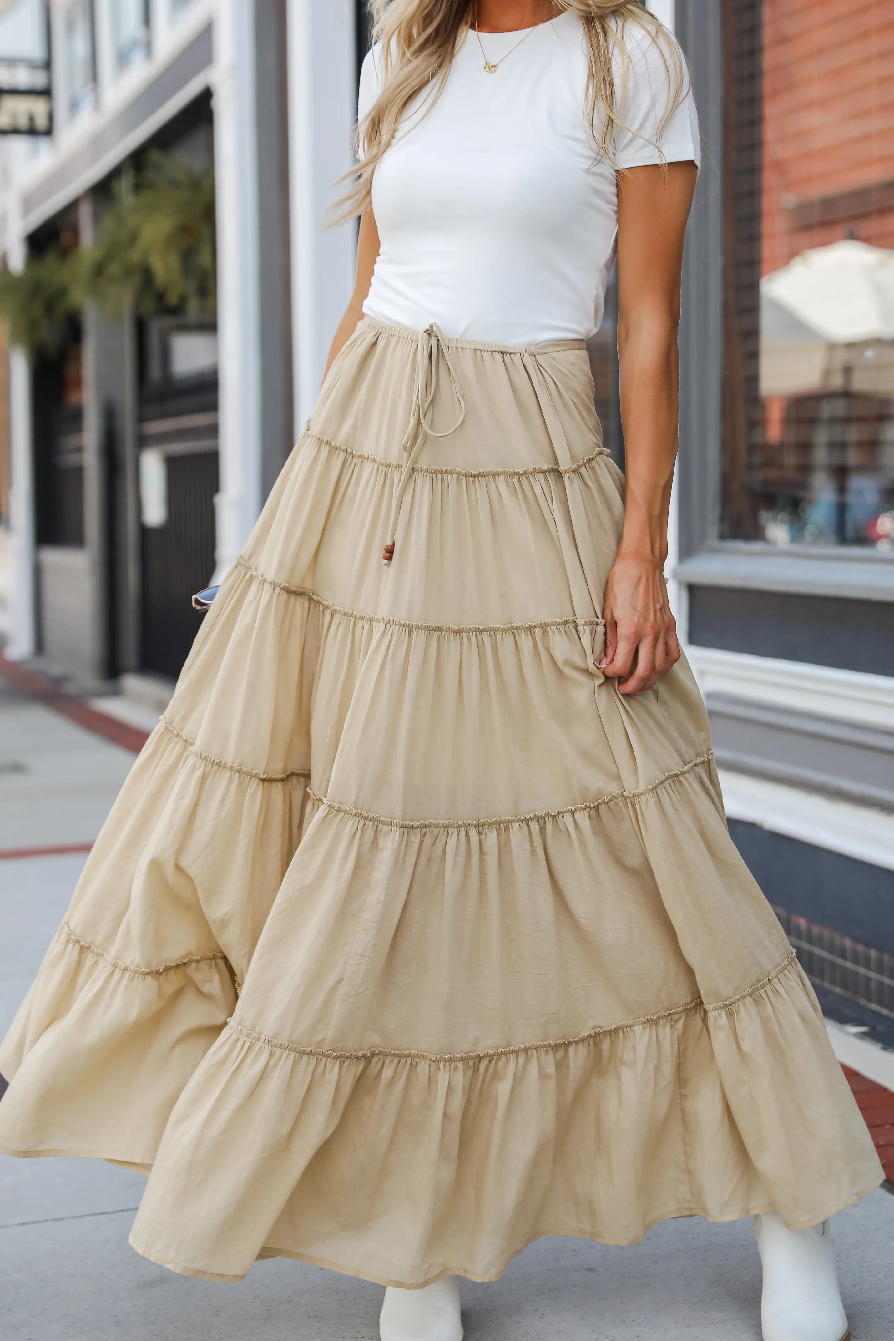 FINAL SALE - Adorable Lifestyle Tiered Maxi Skirt