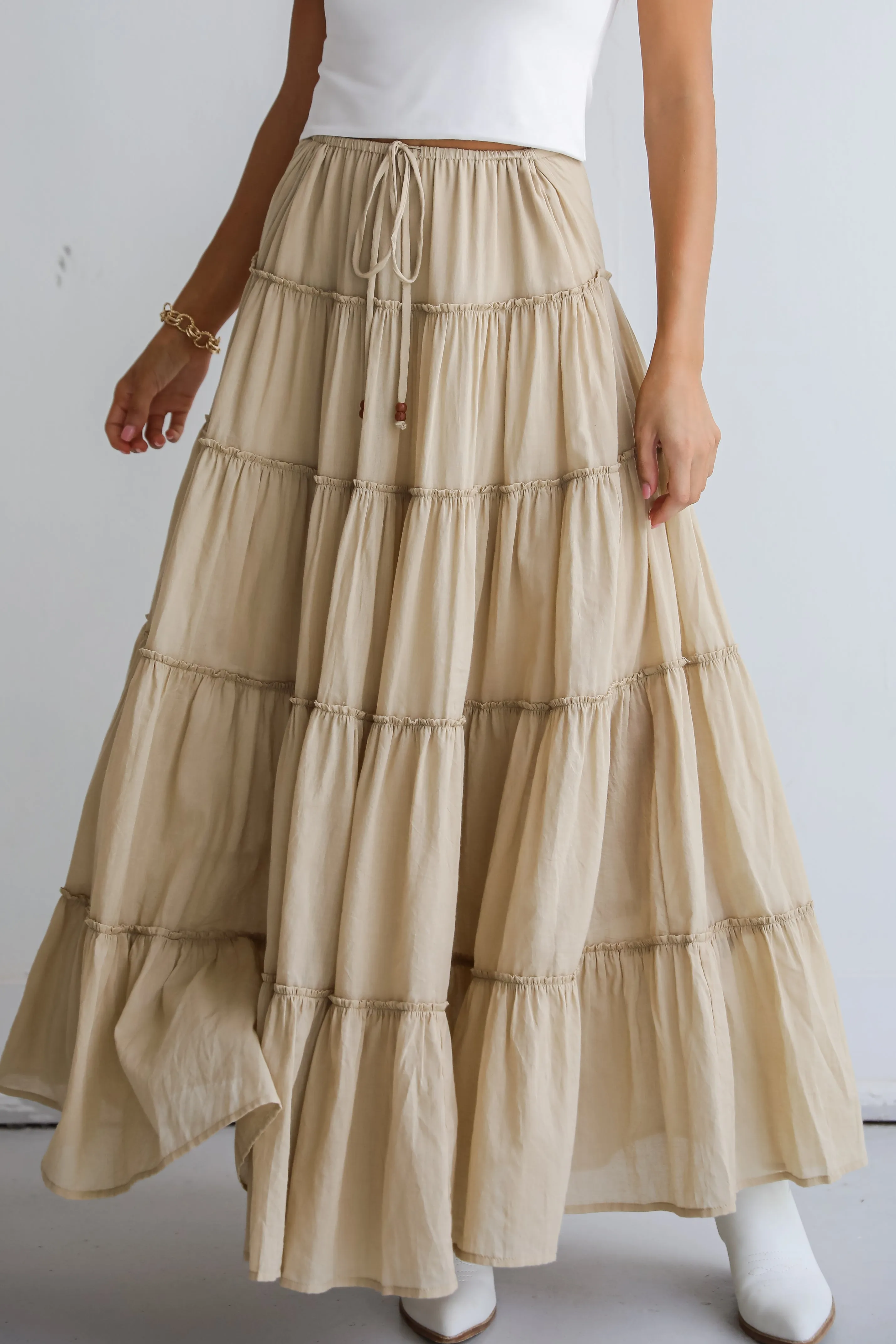 FINAL SALE - Adorable Lifestyle Tiered Maxi Skirt